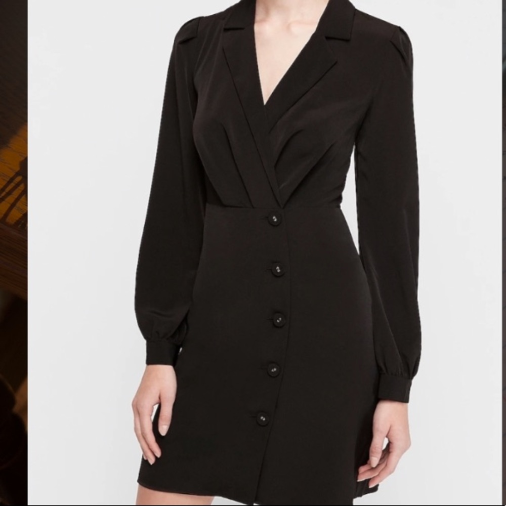Express asymmetrical Button blazer dress!! - Picture 1 of 5